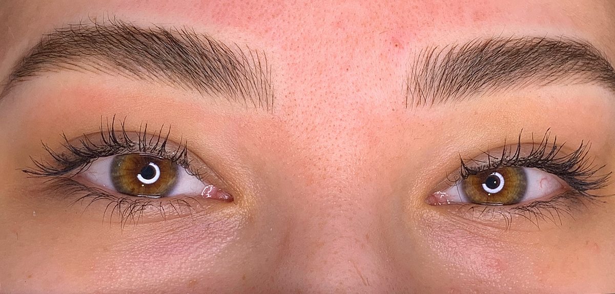 The same client with healed brows